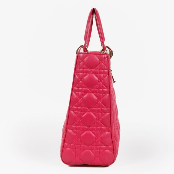 Christian Dior - Fuchsia Pink Lady Dior Handbag - Medium - Picture 3 of 9